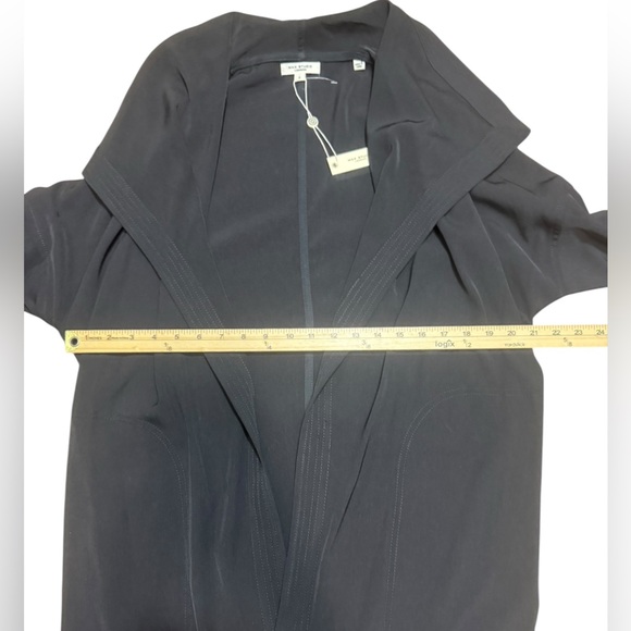 MAX STUDIO Open Front Draped Long Twill Coat in Black 🖤 Size Small
NWT - Picture 12 of 15